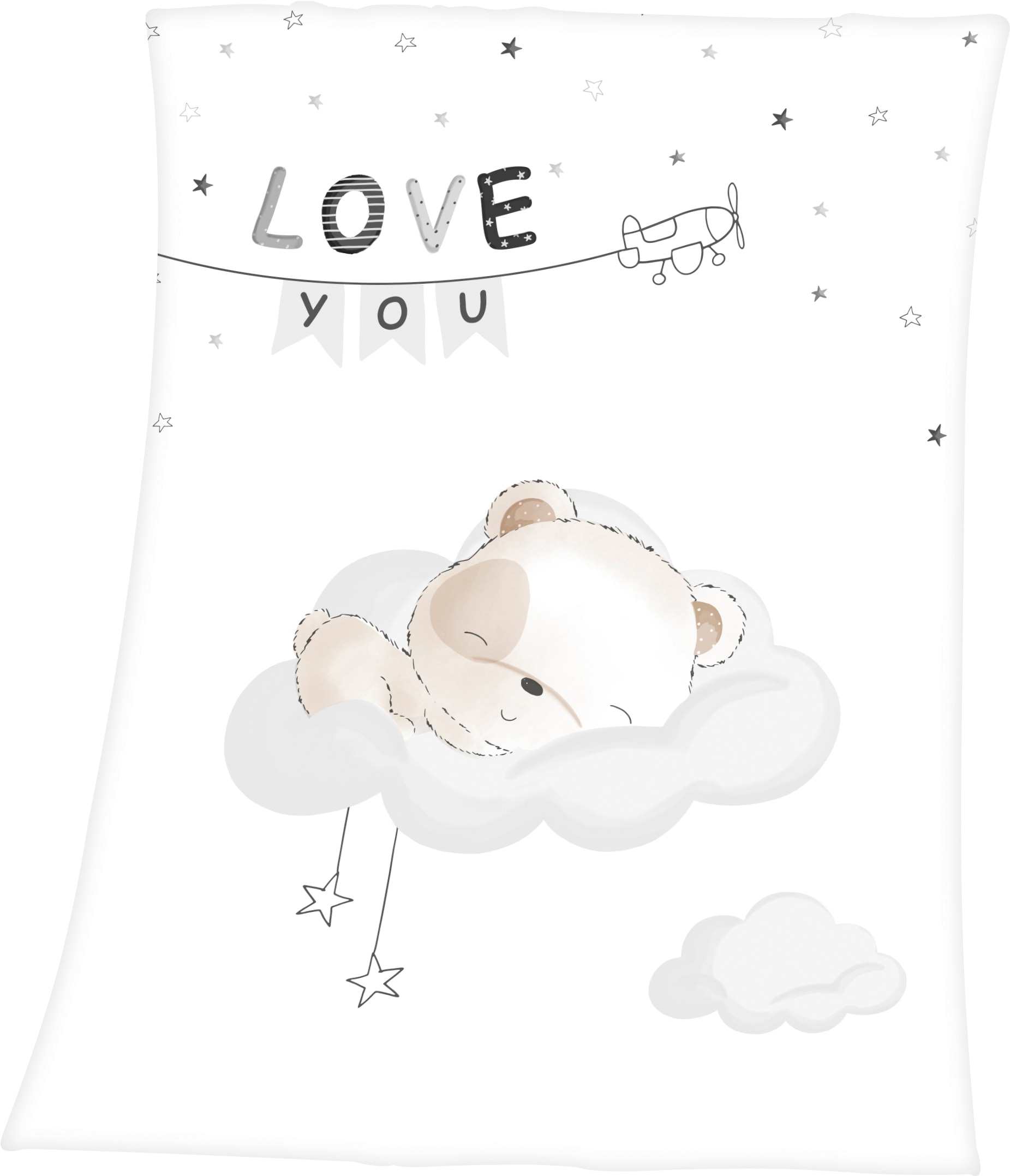 Baby Best Babydecke »Sleeping little bear«, mit niedlichem Teddy Design und Schriftzug, Kuscheldecke von Baby Best