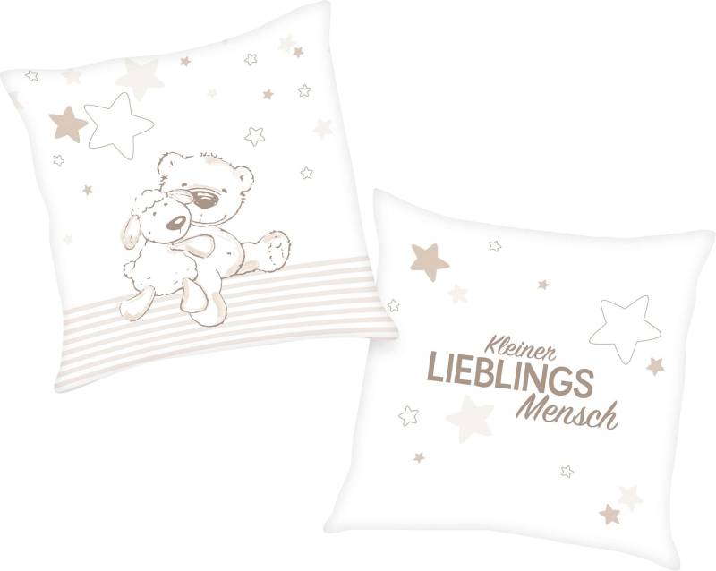 Baby Best Dekokissen »Kleiner Lieblingsmensch«, mit niedlichem Teddy-Motiv und liebevollem Schriftzug von Baby Best