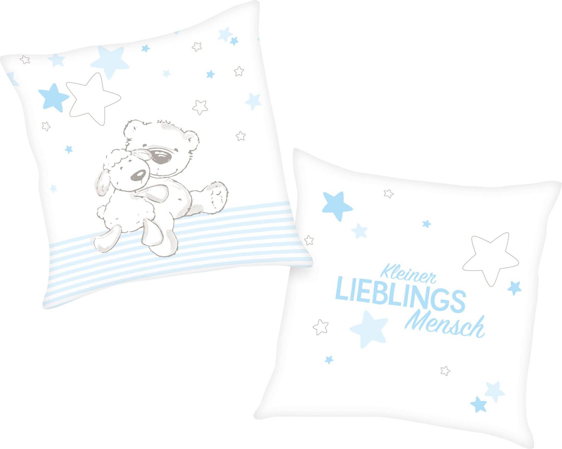 Baby Best Dekokissen »Kleiner Lieblingsmensch«, mit niedlichem Teddy-Motiv und liebevollem Schriftzug von Baby Best