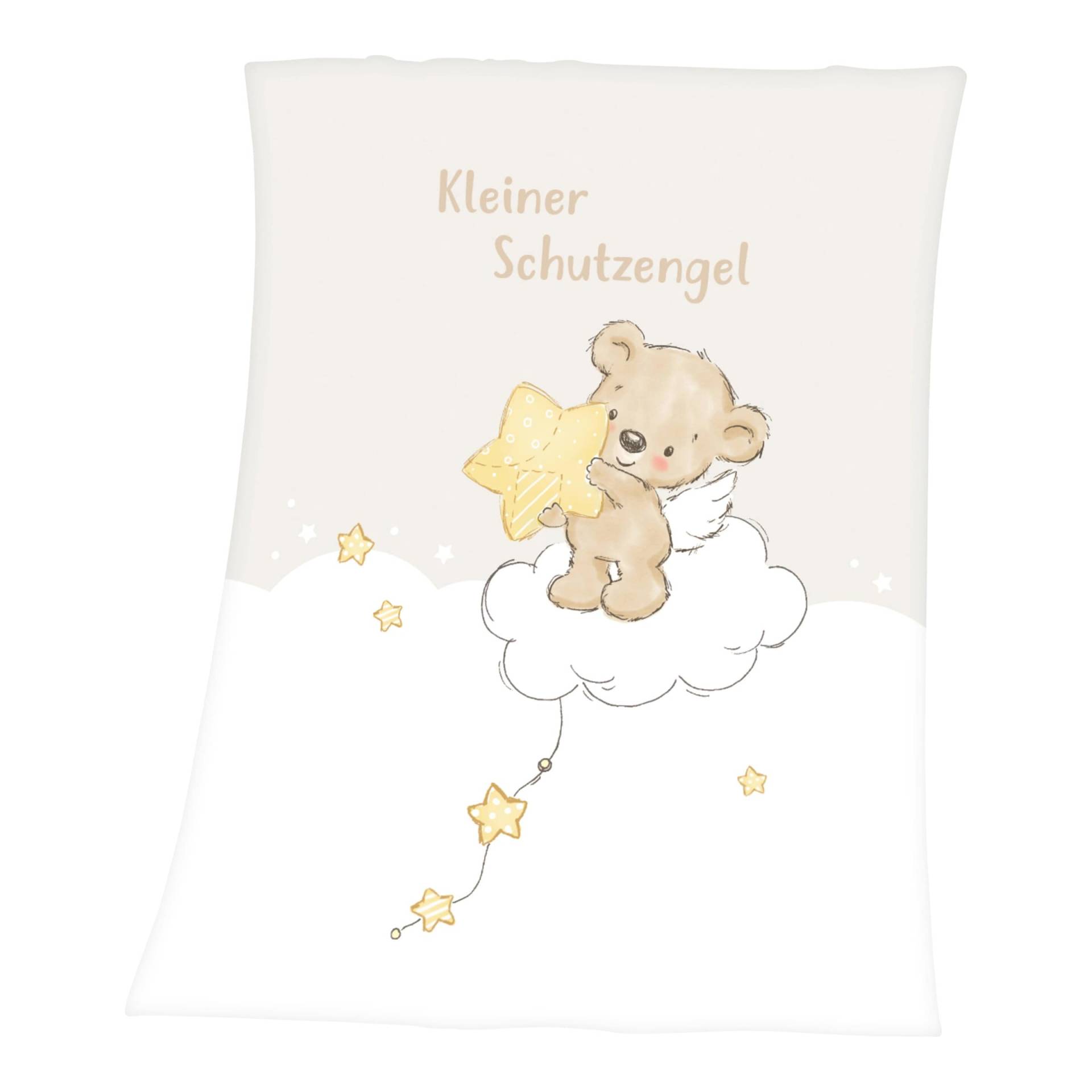 Babydecke Microfaserflausch Kleiner Schutzengel 75x100 cm von Baby Best