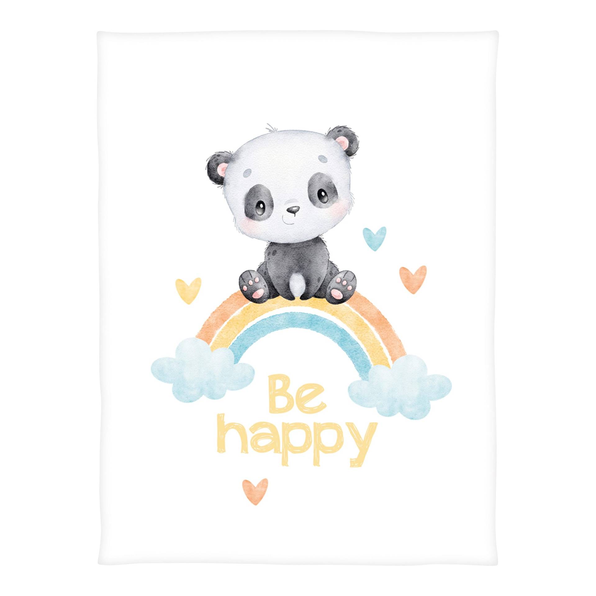 Babydecke Microfaserflausch Regenbogen Panda 75x100 cm Babydecke Microfaserflausch Regenbogen Panda 75x100 cm von Baby Best