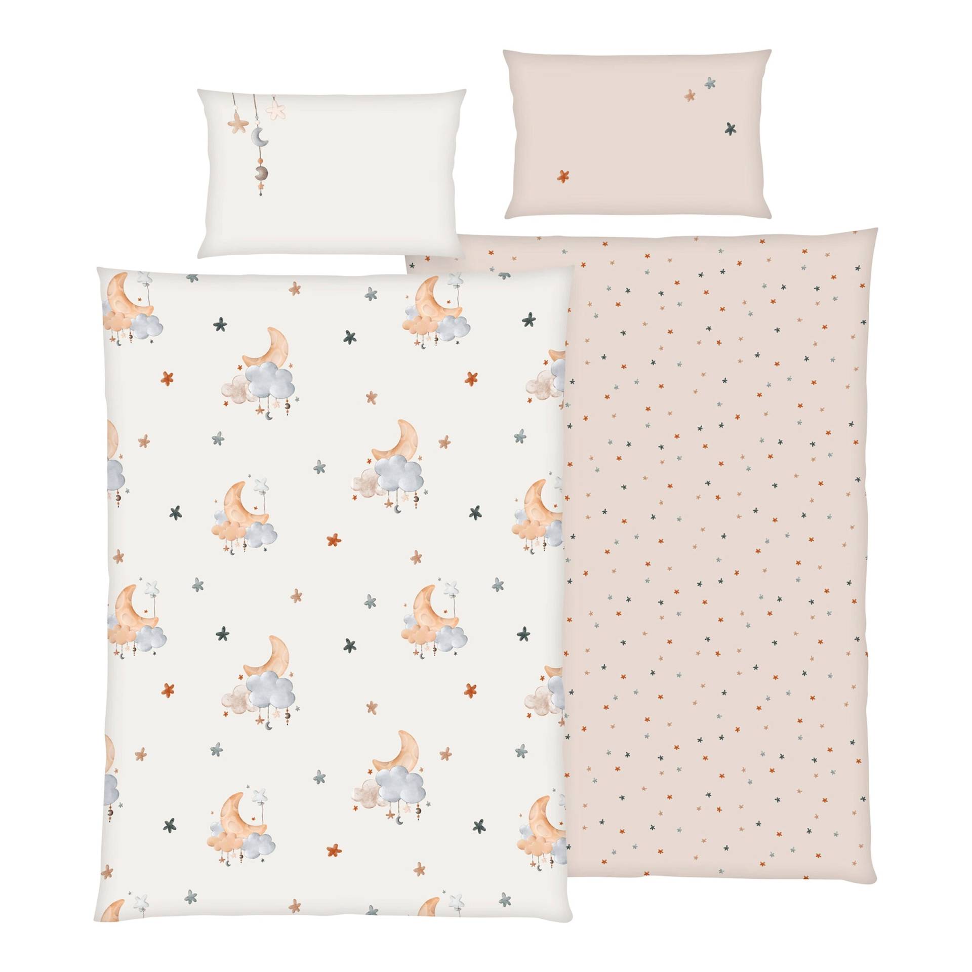 Flanell Wende-Bettwäsche Moon and Stars 40x60 / 100x135 cm Flanell Wende-Bettwäsche Moon and Stars 40x60 / 100x135 cm von Baby Best