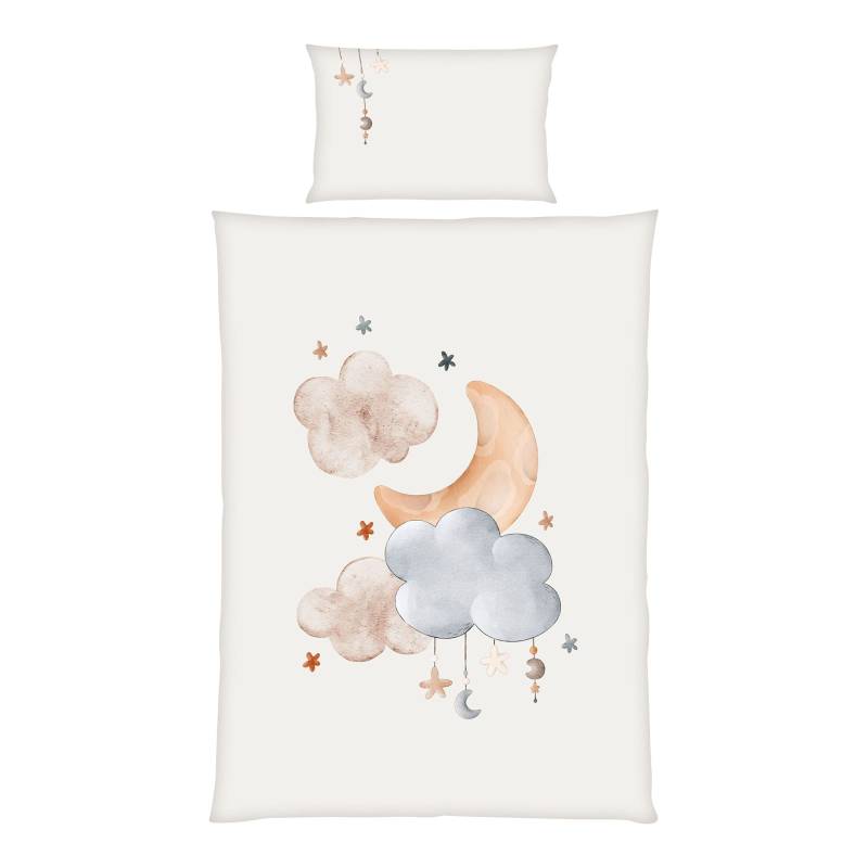 Flanell Wende-Bettwäsche Moon and Stars  40x60 / 100x135 cm von Baby Best