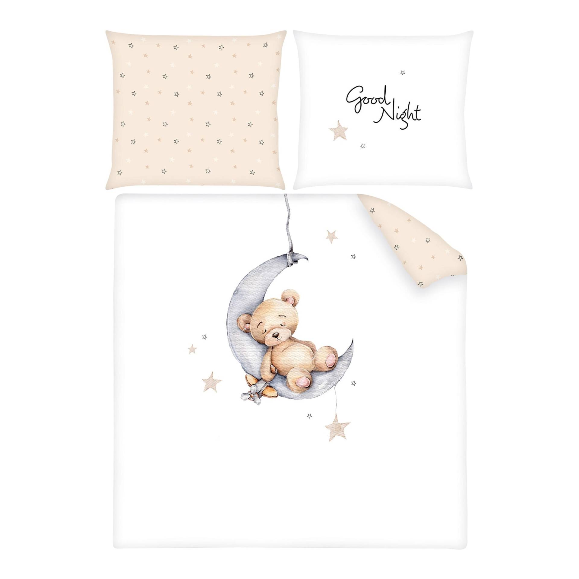 Renforcé Wende-Bettwäsche 35x40 / 80x80 cm Renforcé Wende-Bettwäsche 35x40 / 80x80 cm von Baby Best