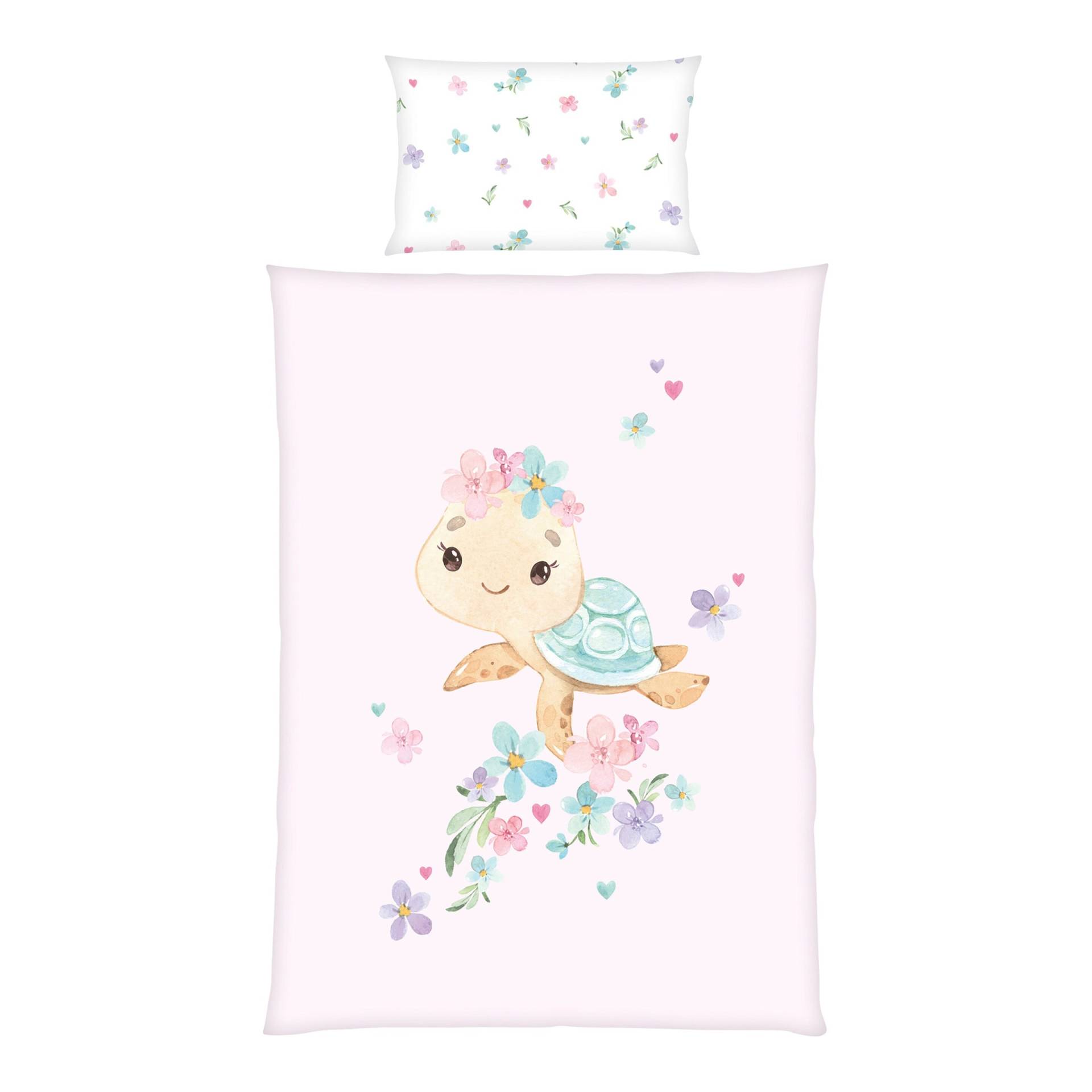 Renforcé Wende-Bettwäsche Little turtle 40x60 / 100/135 cm Renforcé Wende-Bettwäsche Little turtle 40x60 / 100/135 cm von Baby Best