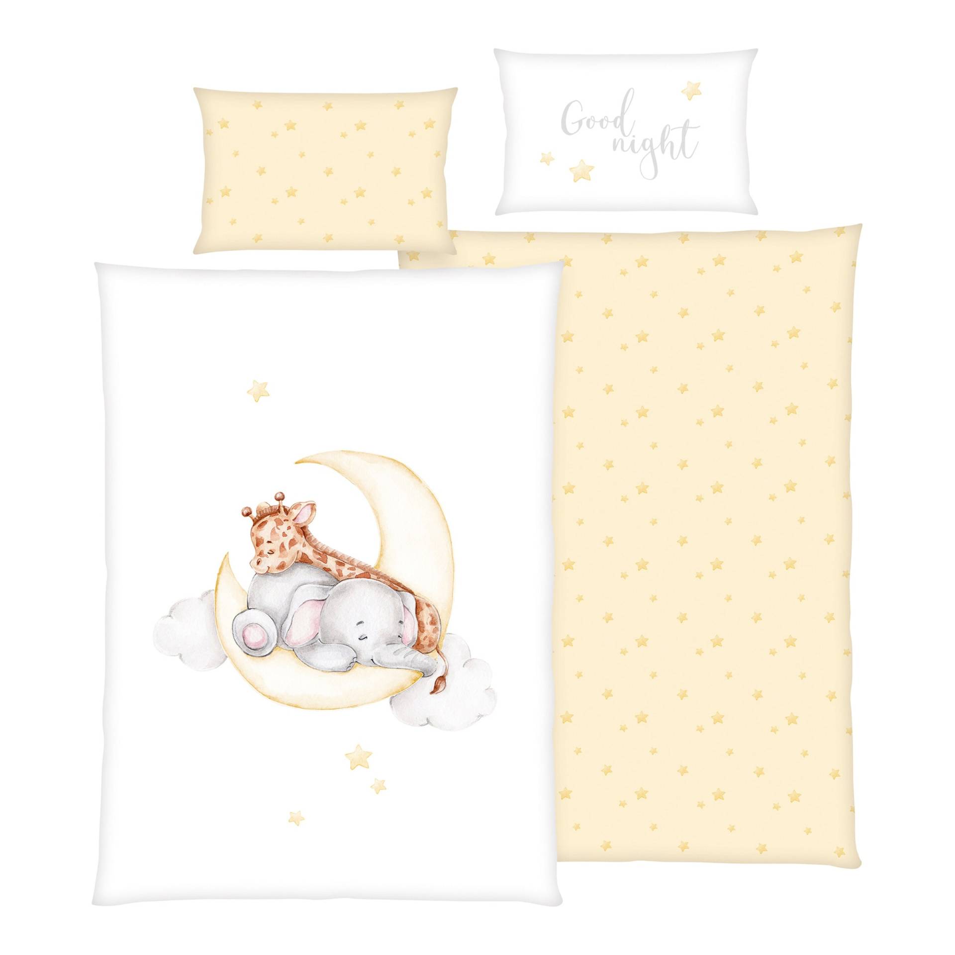 Renforcé Wende-Bettwäsche Sleeping on the moon 40x60 / 100/135 cm Renforcé Wende-Bettwäsche Sleeping on the moon 40x60 / 100/135 cm von Baby Best