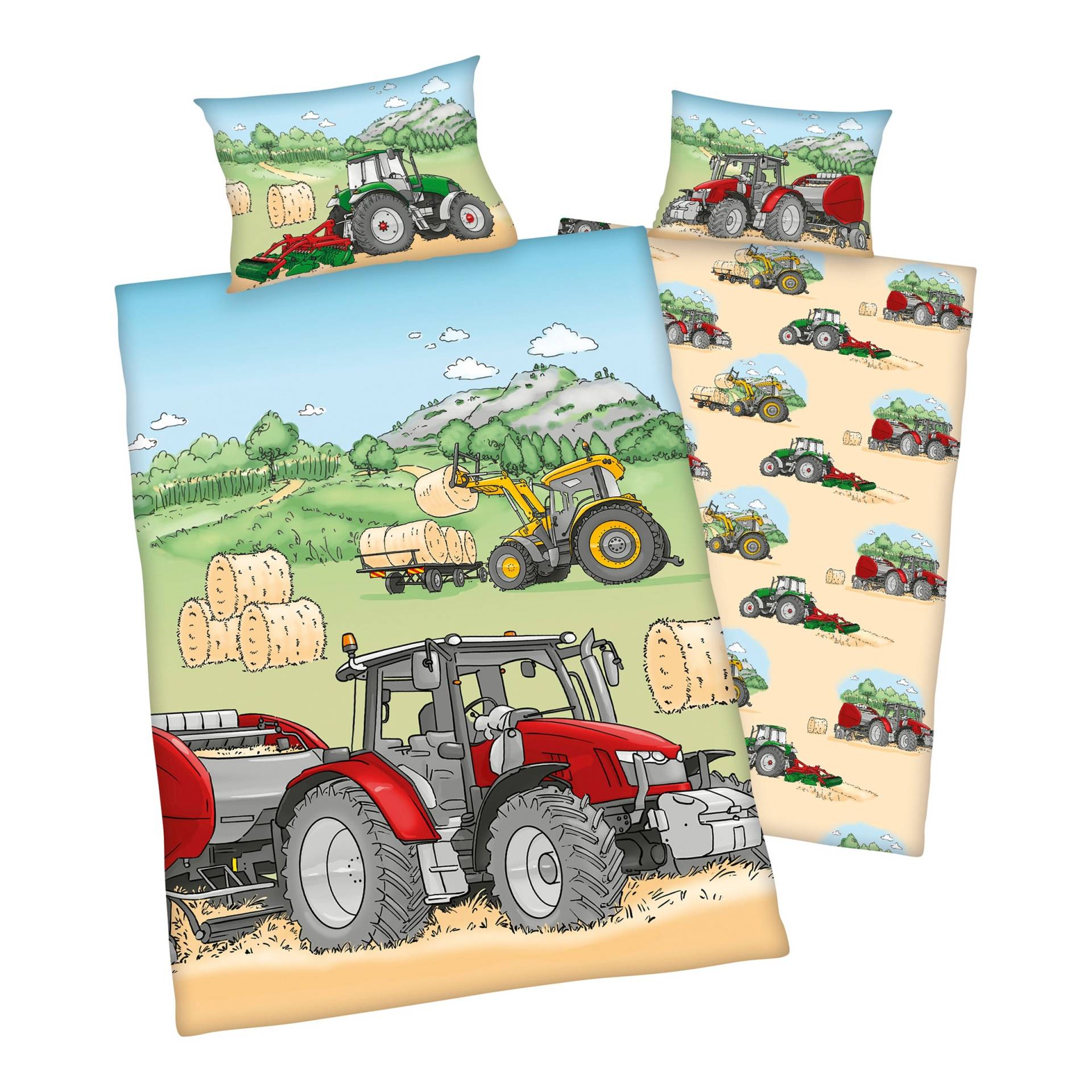 Renforcé Wende-Bettwäsche Traktor 40x60 / 100/135 cm Renforcé Wende-Bettwäsche Traktor 40x60 / 100/135 cm von Baby Best