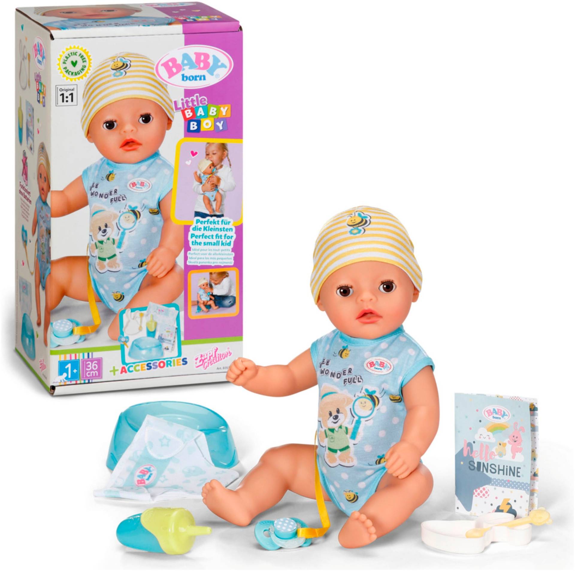 Baby Born Babypuppe »Little Baby Boy 36 cm«, mit 7 Funktionen Baby Born Babypuppe »Little Baby Boy 36 cm«, mit 7 Funktionen von Baby Born