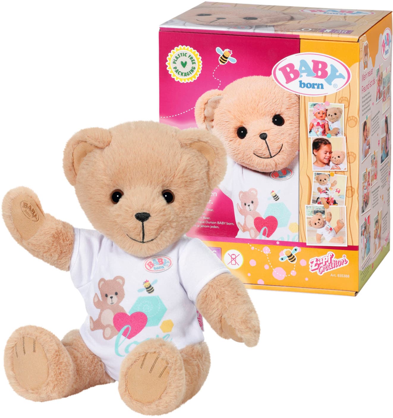 Baby Born Kuscheltier »Teddy Bär, weiss«, inklusive Strampler - Teddybär Baby Born Kuscheltier »Teddy Bär, weiss«, inklusive Strampler - Teddybär von Baby Born