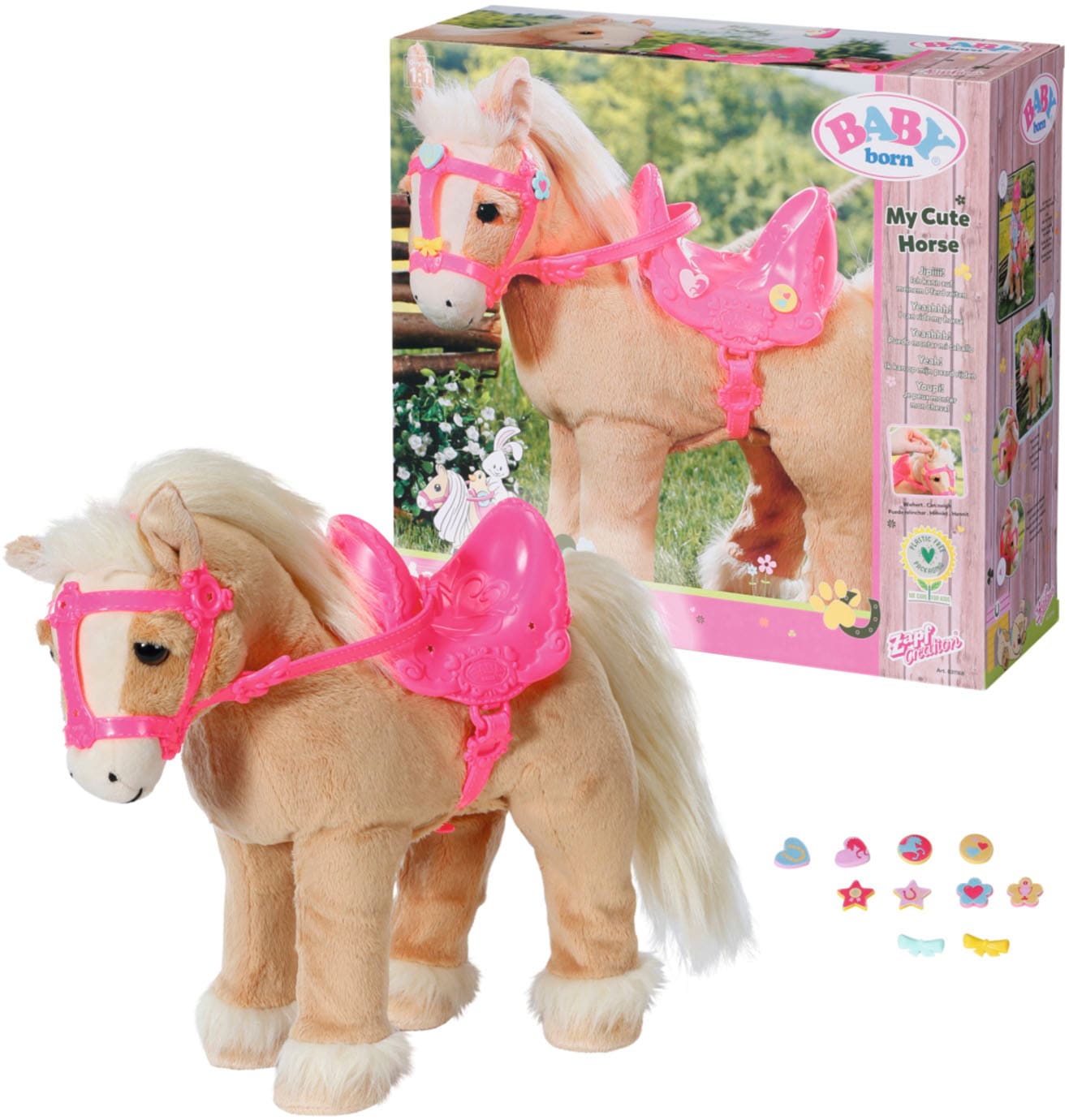 Baby Born Plüschfigur »My Cute Horse«, mit Sattel, Zaumzeug und Pins Baby Born Plüschfigur »My Cute Horse«, mit Sattel, Zaumzeug und Pins von Baby Born