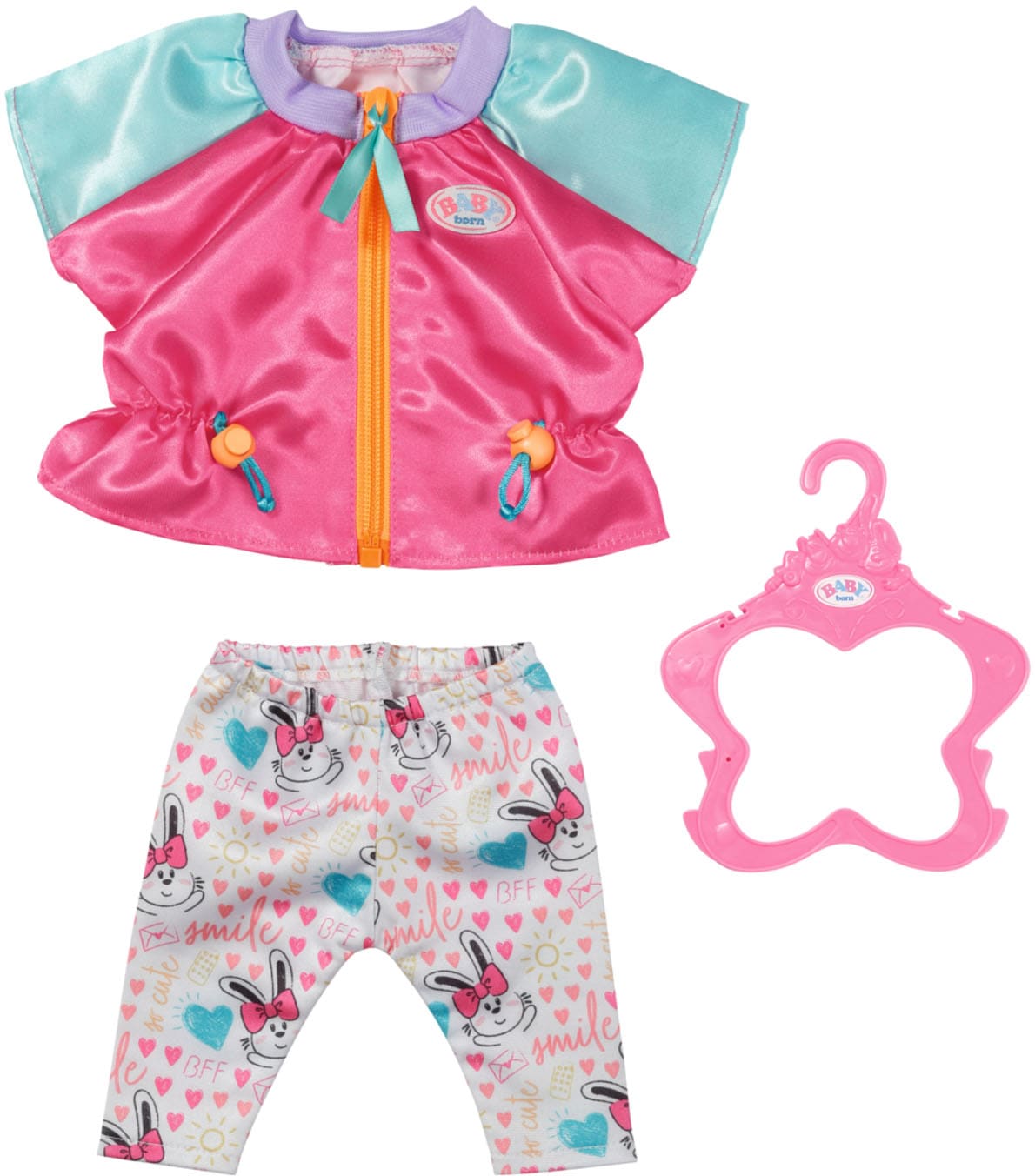 Baby Born Puppenkleidung »Freizeitanzug Pink, 43 cm«, mit Kleiderbügel Baby Born Puppenkleidung »Freizeitanzug Pink, 43 cm«, mit Kleiderbügel von Baby Born