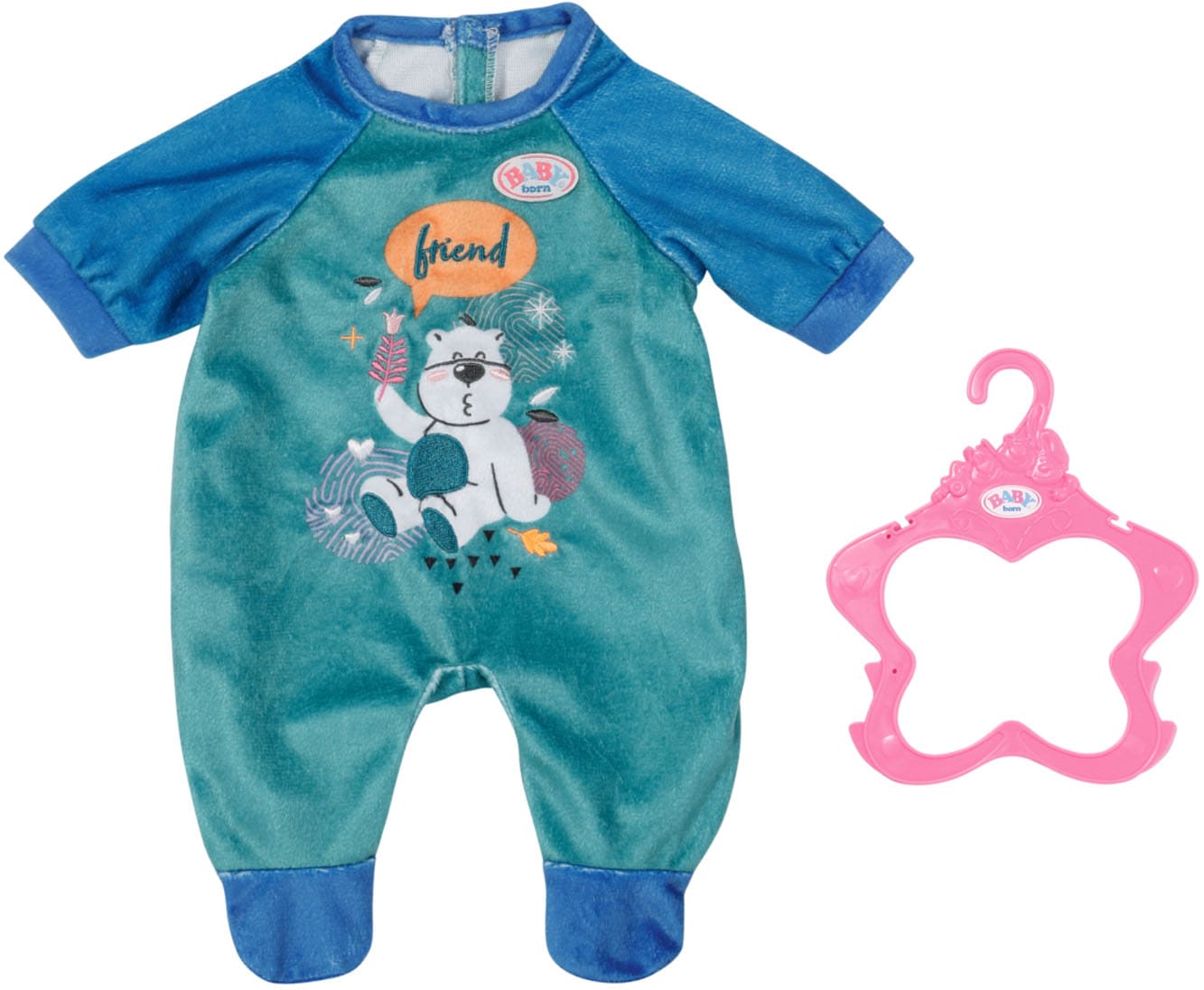 Baby Born Puppenkleidung »Strampler Blau, 43 cm«, mit Kleiderbügel Baby Born Puppenkleidung »Strampler Blau, 43 cm«, mit Kleiderbügel von Baby Born