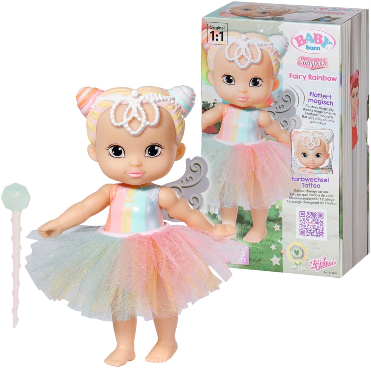 Baby Born Stehpuppe »Storybook Fairy Rainbow, 18 cm«, mit Lichteffekten Baby Born Stehpuppe »Storybook Fairy Rainbow, 18 cm«, mit Lichteffekten von Baby Born