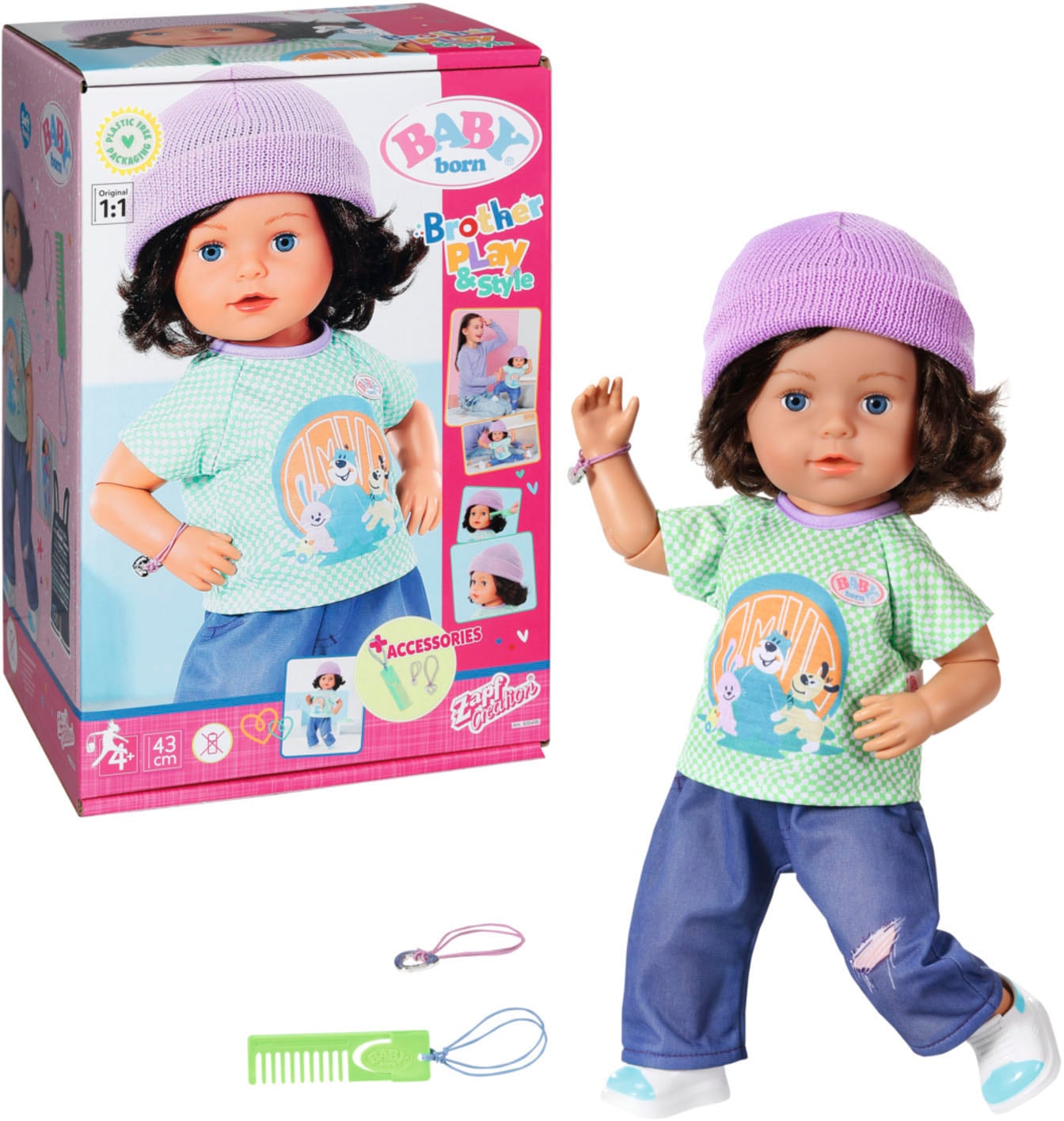Baby Born Stehpuppe »Style & Play, Brother, 43 cm« Baby Born Stehpuppe »Style & Play, Brother, 43 cm« von Baby Born