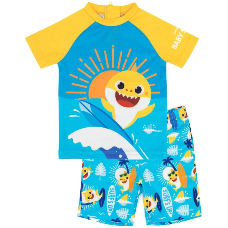 Shark Surf's Up! Zweiteiliger Badeanzug Mädchen Blau 104 von Baby Shark