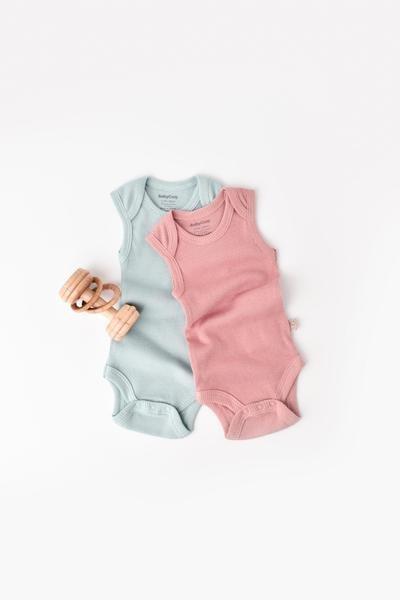 Body, Ärmellos, 2 Pack Unisex Multicolor 56 von BabyCosy Organic