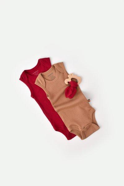 Body, Ärmellos, 2 Pack Unisex Multicolor 56 von BabyCosy Organic