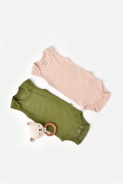 Body, Ärmellos, 2 Pack Unisex Multicolor 56 von BabyCosy Organic