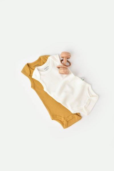 Body, Ärmellos, 2 Pack Unisex Multicolor 68 von BabyCosy Organic