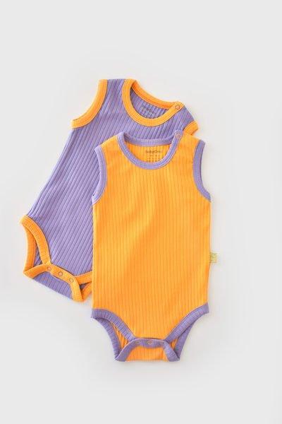 Body, Ärmellos, 2 Pack Unisex Multicolor 68 von BabyCosy Organic