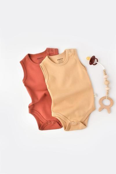 Body, Ärmellos, 2 Pack Unisex Multicolor 68 von BabyCosy Organic