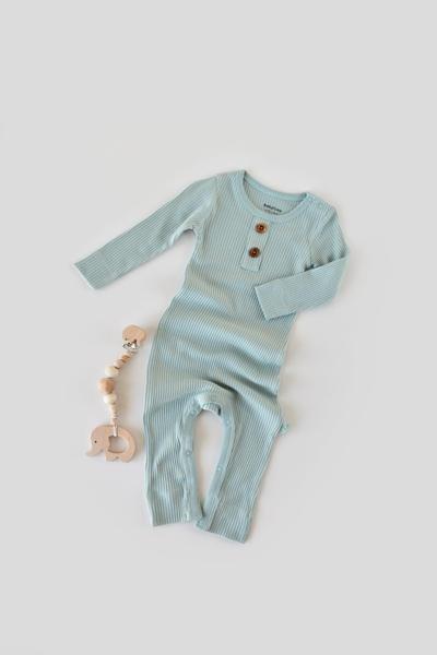 Strampler, Langarm Unisex Mint 86 von BabyCosy Organic