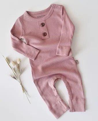 Strampler, Langarm Unisex Pink 68 von BabyCosy Organic