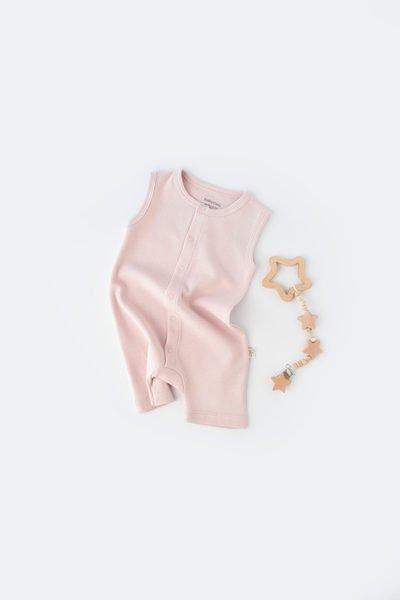 Strampler Kurze, Ärmellos Unisex Hellrosa 62 von BabyCosy Organic