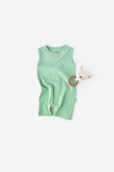 Strampler Kurze, Ärmellos Unisex Mint 80 von BabyCosy Organic