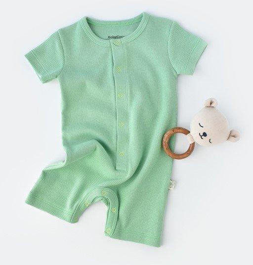 Strampler Kurze, Kurzarm Unisex Mint 68 von BabyCosy Organic