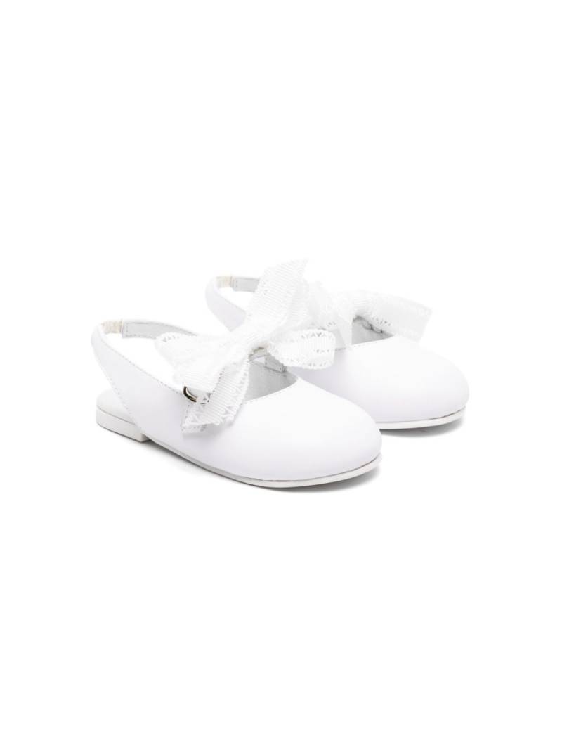 BabyWalker bow-detail leather ballerinas - White von BabyWalker