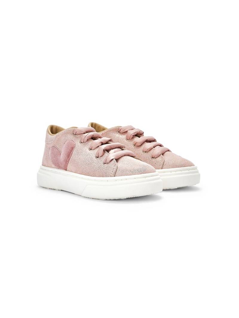 BabyWalker heart suede sneakers - Pink von BabyWalker