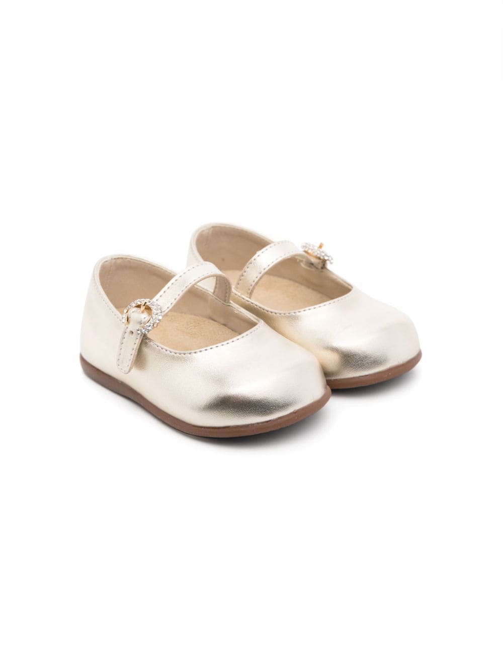 BabyWalker leather ballerina shoes - Gold von BabyWalker