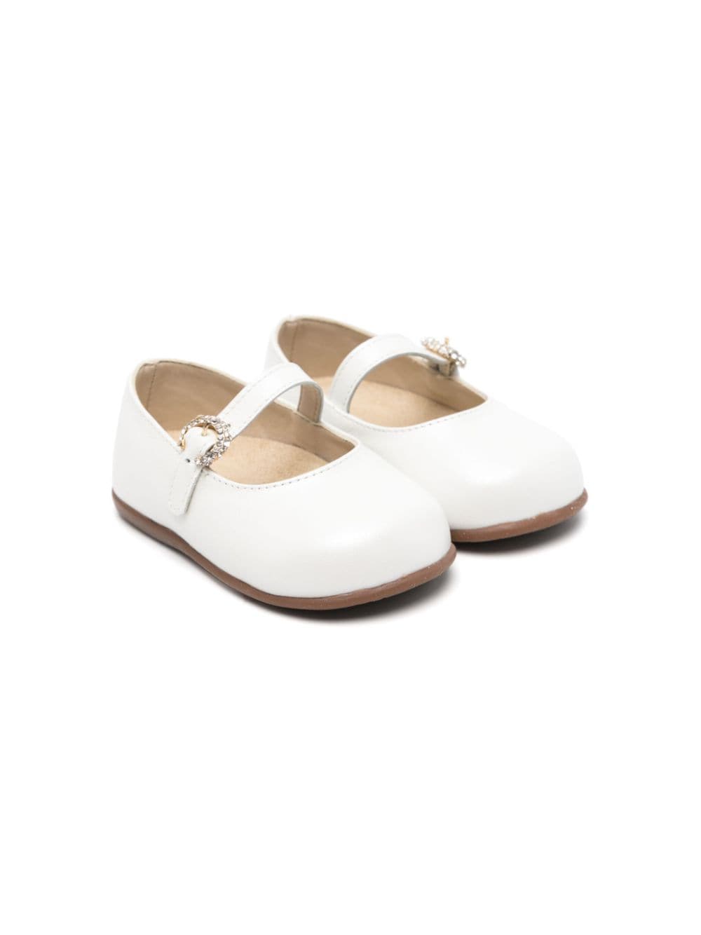 BabyWalker leather ballerina shoes - White von BabyWalker