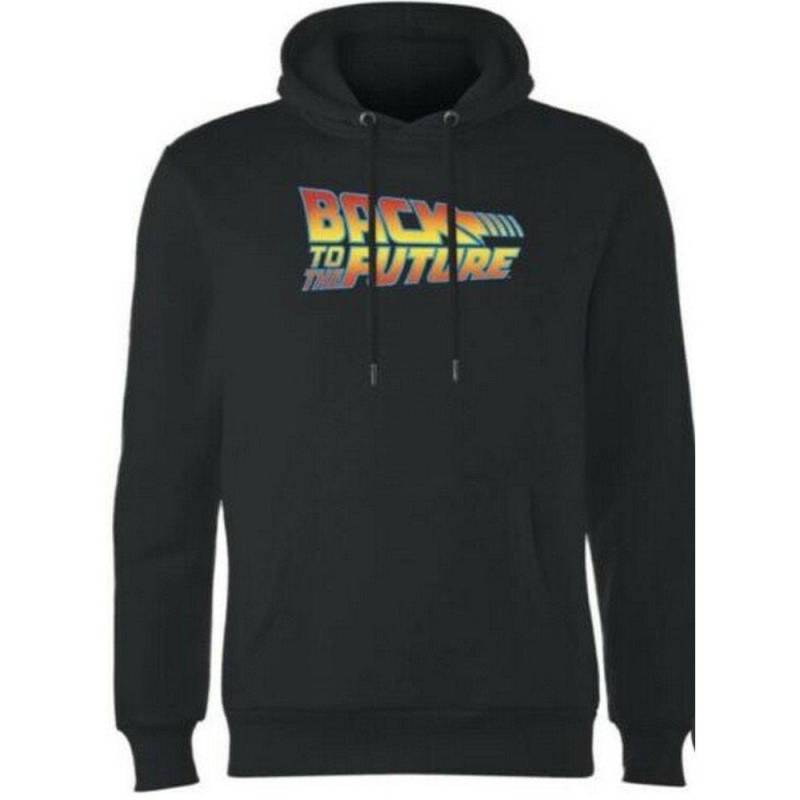 Kapuzenpullover Logo Herren Schwarz L von Back To The Future