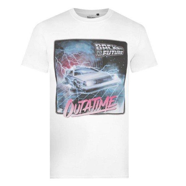 Outatime Tshirt Herren Weiss L von Back To The Future