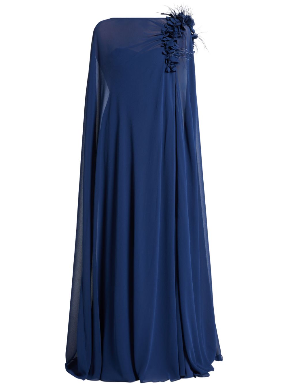 Badgley Mischka cape gown - Blue von Badgley Mischka