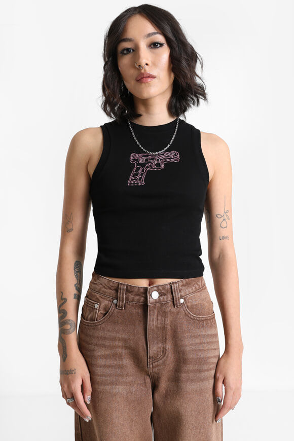 Bae Crop Tanktop | Schwarz | Damen  | L von Bae