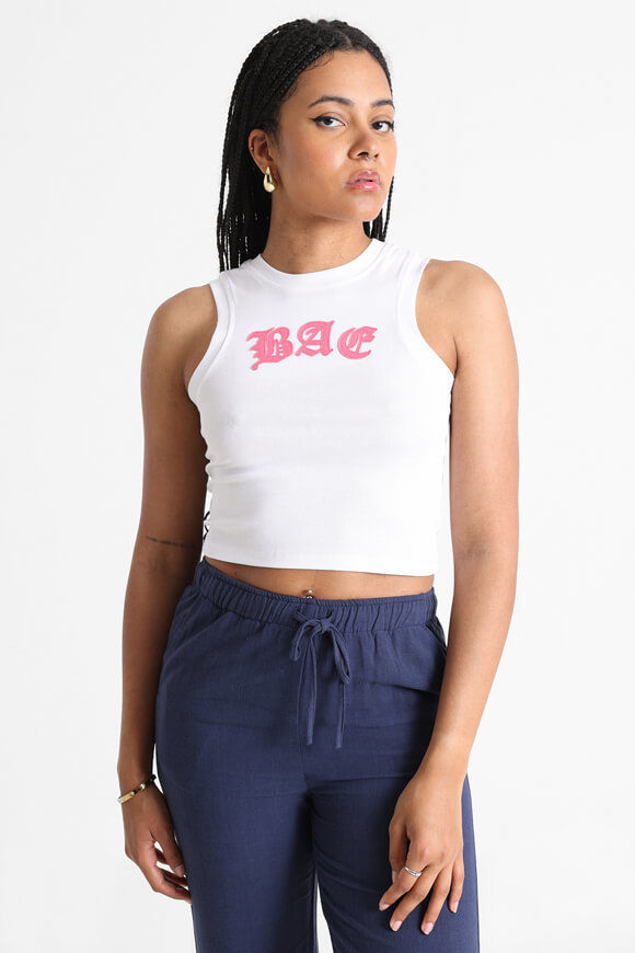 Bae Geripptes Crop Tanktop | Weiss | Damen  | L von Bae