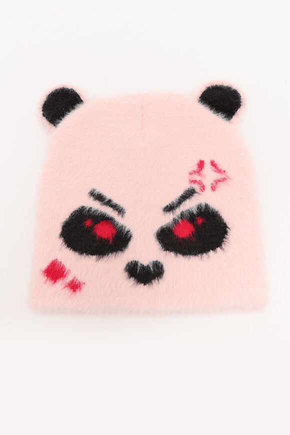 Bae Hairy Beanie | Pink + Schwarz | Damen  | Einheitsgroesse von Bae