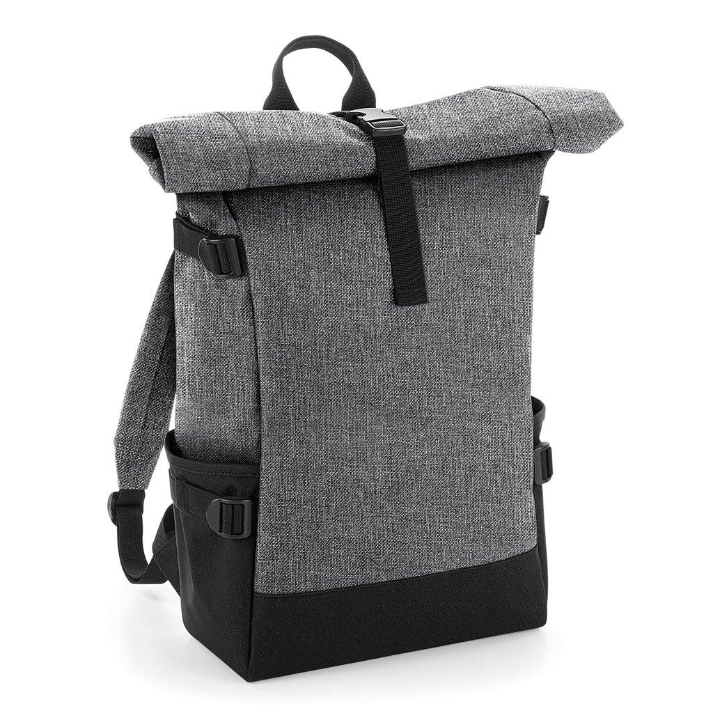 Bagbase - Block Rucksack mit RollVerschluss, für Herren, Grau, One Size von Bagbase