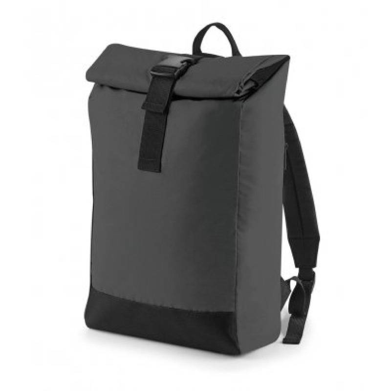 Reflektierender Rucksack Herren Schwarz ONE SIZE von Bagbase