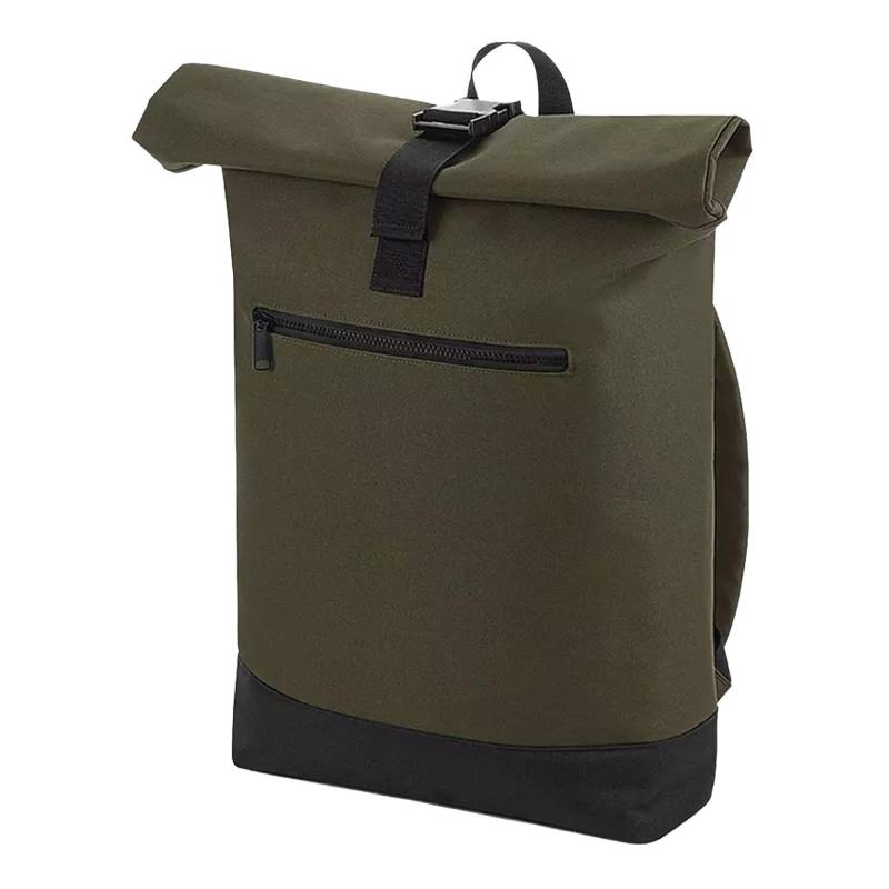 Rolltop Rucksack (12 Liter) Herren Militärgrün ONE SIZE von Bagbase