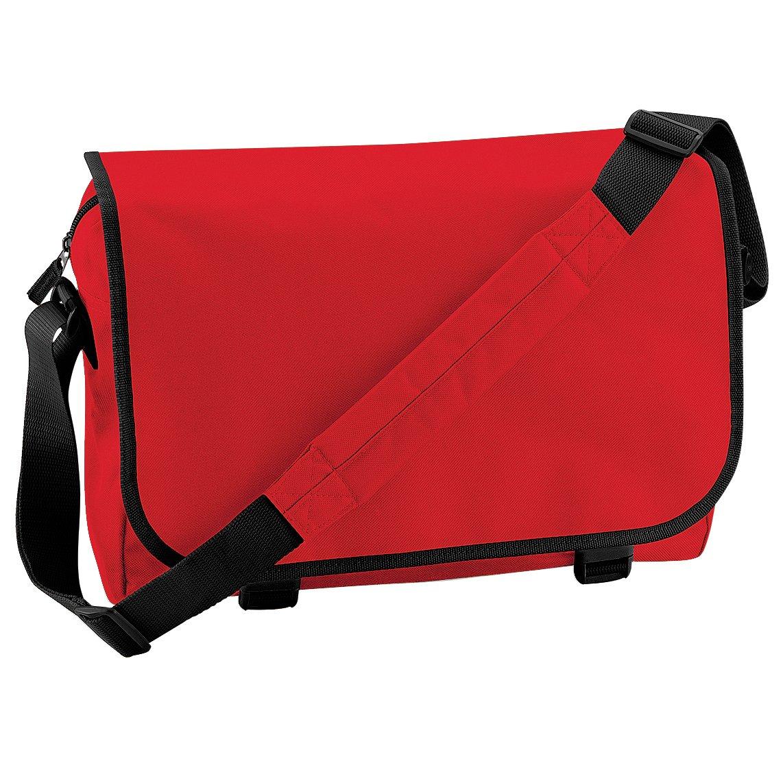 Bagbase - Schultertasche MessengerTasche, 11 Liter (2 StückPackung), für Damen, Rot Bunt, One Size von Bagbase