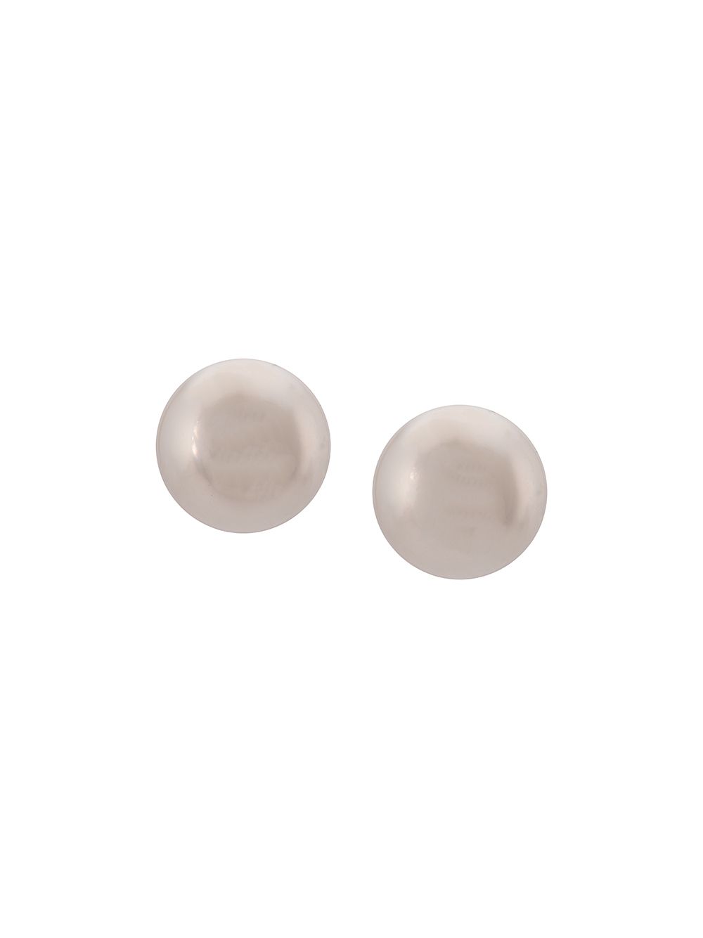 Baggins 18kt white gold round white South Sea pearl studs von Baggins