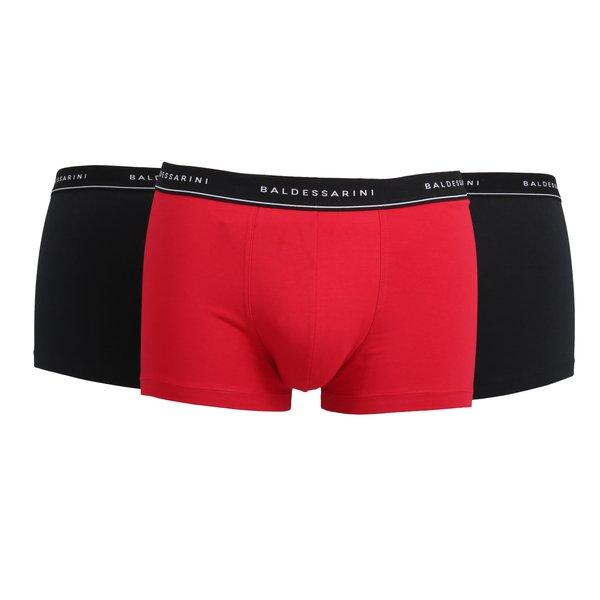 Boxershort 3er Pack Stretch Herren Rot Bunt L von Baldessarini