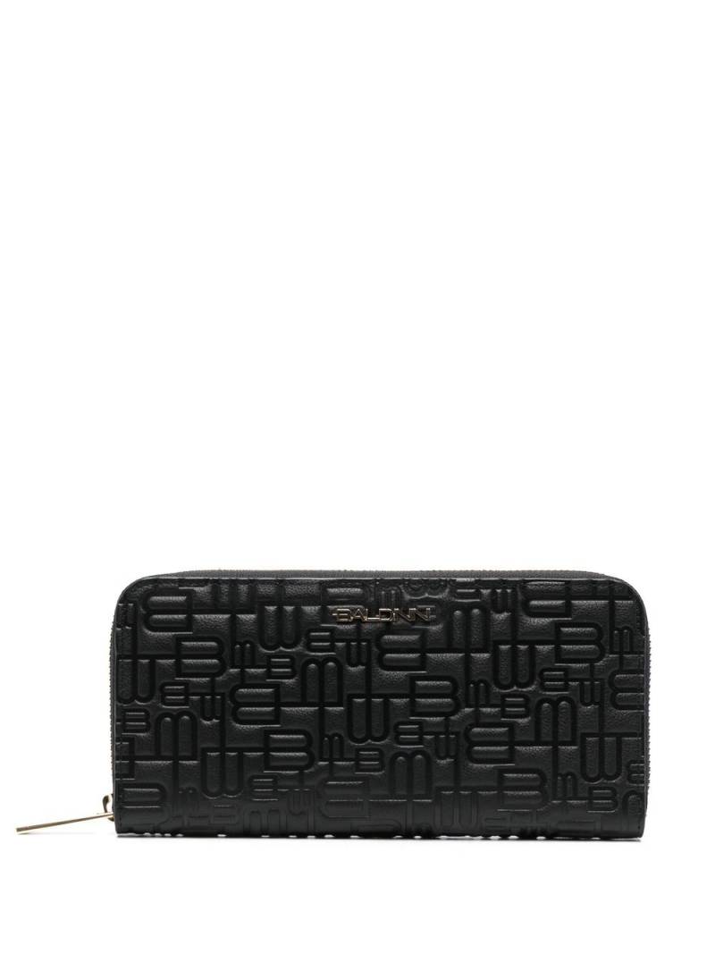 Baldinini embossed monogram wallet - Black von Baldinini