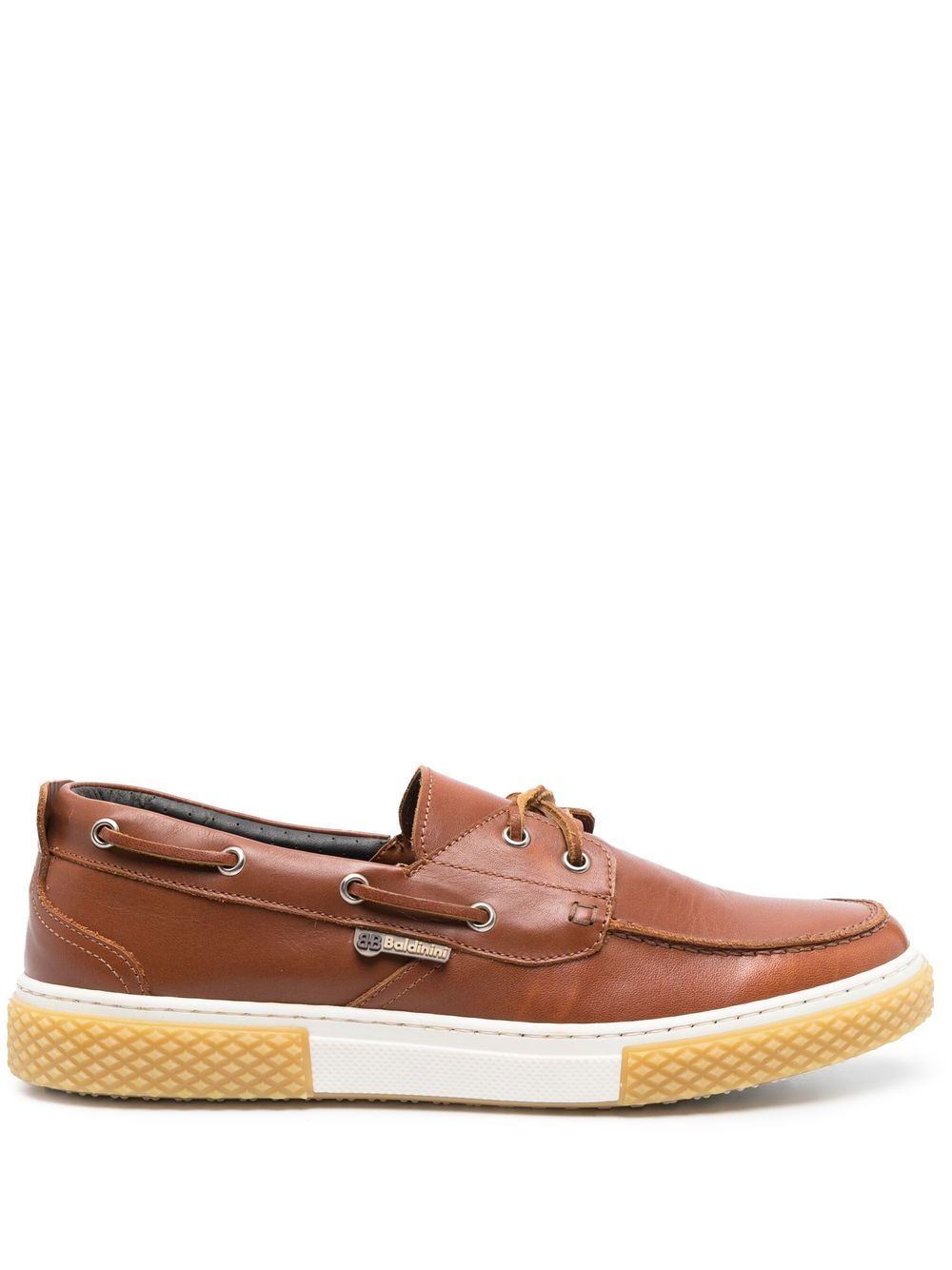 Baldinini front tie-fastening boat shoes - Brown von Baldinini