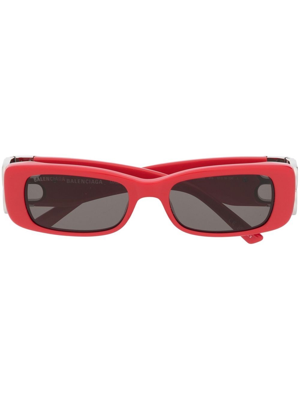 Balenciaga Eyewear Dynasty rectangle-frame sunglasses - Red von Balenciaga Eyewear