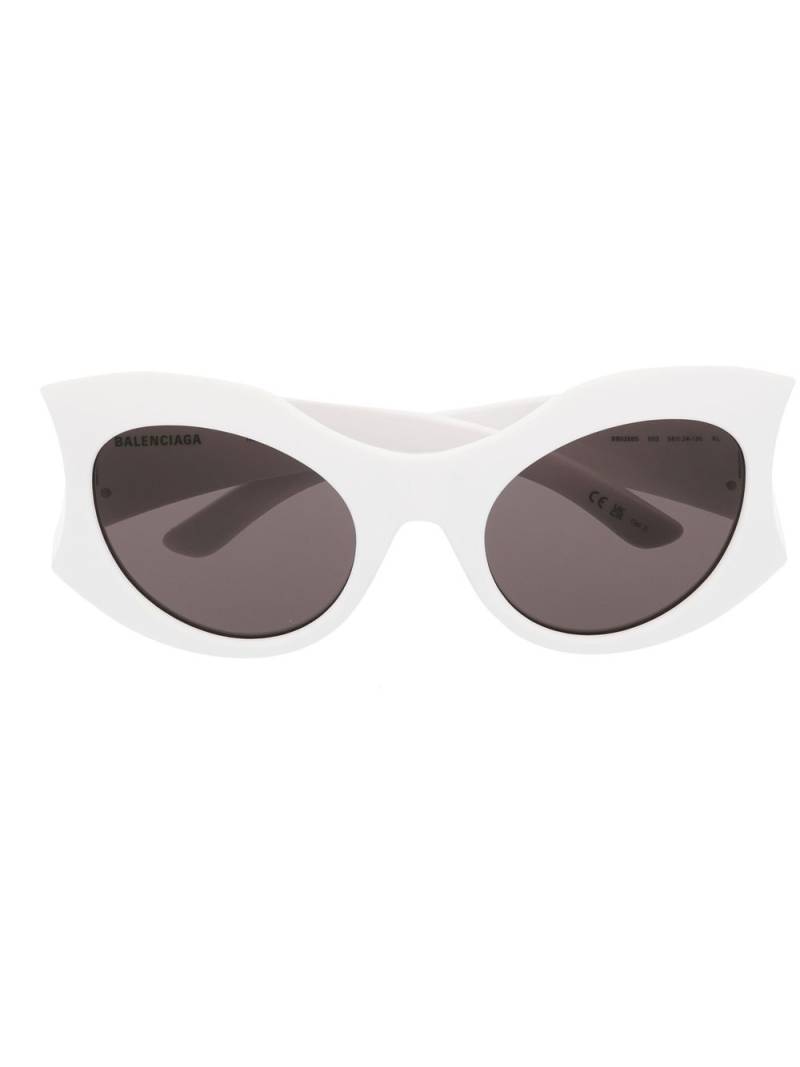 Balenciaga Eyewear Hourglass round sunglasses - White von Balenciaga Eyewear